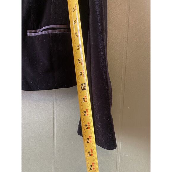 Draper James Blazer Womens Small Black Velvet Witchy Career Office Work Jacket - Picture 11 of 11